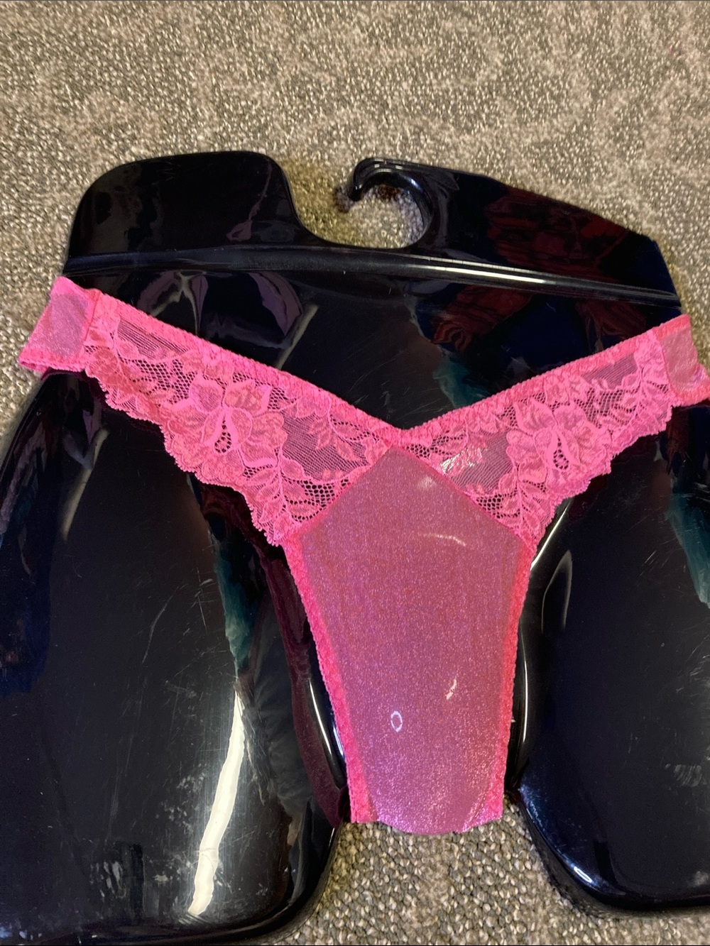 Lily of France by Delores Vtg  panties stretch satin lace mesh french cut bikini